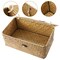 1 Basket with Lids: Seagrass Storage Woven Basket Straw Desktop Rattan 9 inch Hand- Woven Storage Basket Bins Container Organizer for Shelf Desktop Home Decor
